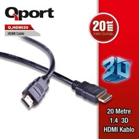 QPORT Q-HDMI20 20metre HDMI Görüntü Kablosu 3D Gold 1.4v