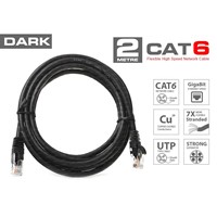 Dark Dk-Cb-Nt6u200b 2Mt Utp Cat6 Patch Kablo Sıyah Awg24/7