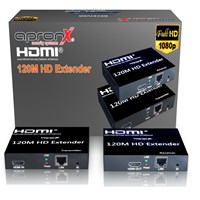 APRONX APX-120M-B Cat5e/Cat6 120m FullHD 1080p 3D HDMI Extender
