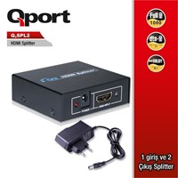 QPORT 2port Q-SPL2 1port HDMI giriş 2port HDMI çıkış 1920x1080 HDMI Splitter
