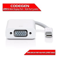 CODEGEN CPD15 mini DP-VGA dişi Adaptör Beyaz