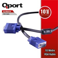 QPORT Q-VGA10 10metre VGA Görüntü Kablosu
