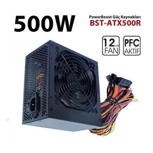 PowerBOOST 500W QUARK BST-ATX500R 12cm Fanlı Power Supply