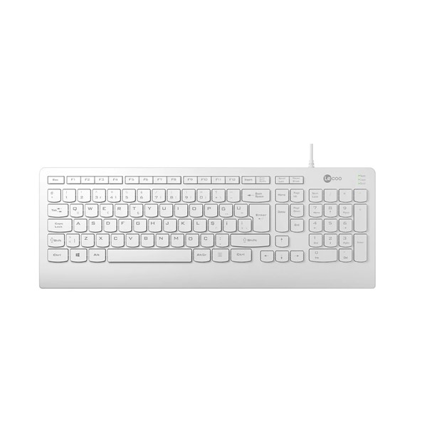 LENOVO LECOO KB103 Q Türkçe USB Beyaz Klavye