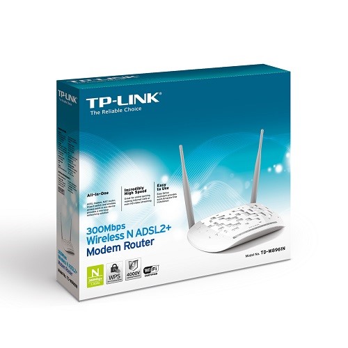 TP-LINK TD-W8961N 300mbps N300 Dual Band ADSL Modem Router