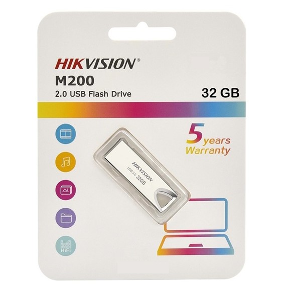 HIKVISION 32GB USB 2.0 M200 HS-USB-M200/32G Taşınabilir Bellek Metal