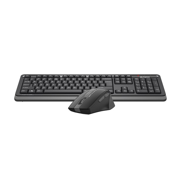 A4 TECH FG1035 Kablosuz Q Trk Optic Mouse Siyah/Gri Multimedya Klavye - Mouse Set