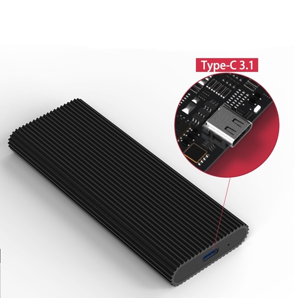 CODEGEN M2 Type-C CDG-SSD-10BC PCIe NVMe M2 Alüminyum Harddisk Kutusu Siyah