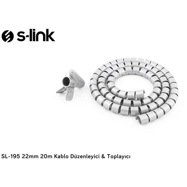 S-Link SL-195 22mm 20m Gri Kablo Düzenleyici 