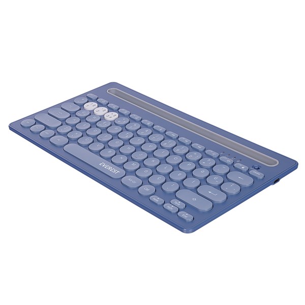 Everest KB-BT84 Mavi/Gri Bluetooth Ultra İnceŞarjlı Q Mac/Win/Android/Ios Uyumlu Kablosuz klavye