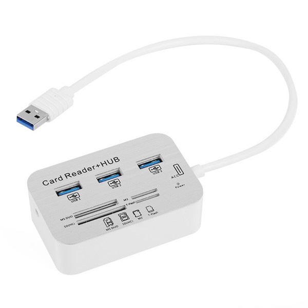 TX TXACUCR340 3port USB 3.0 Kart Okuyucu Beyaz USB Çoklayıcı Hub