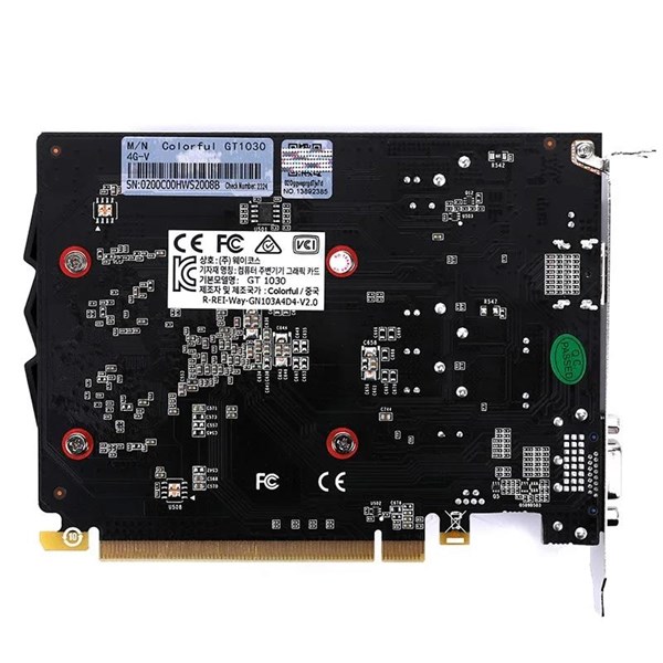 COLORFUL 4GB GT1030 4G-V GDDR6 64bit DP PCIE 3.0