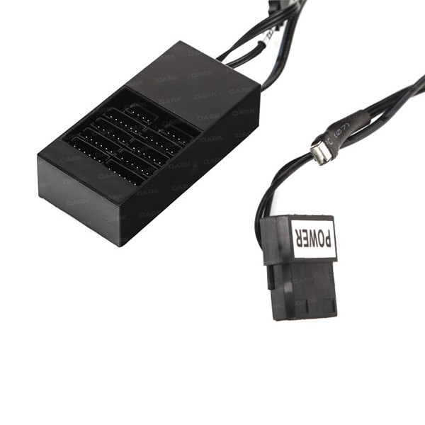 DARK 12cm Ultra Bright RGB RING DKCKRGB02 RGB Siyah 2li Kasa Fanı Kiti