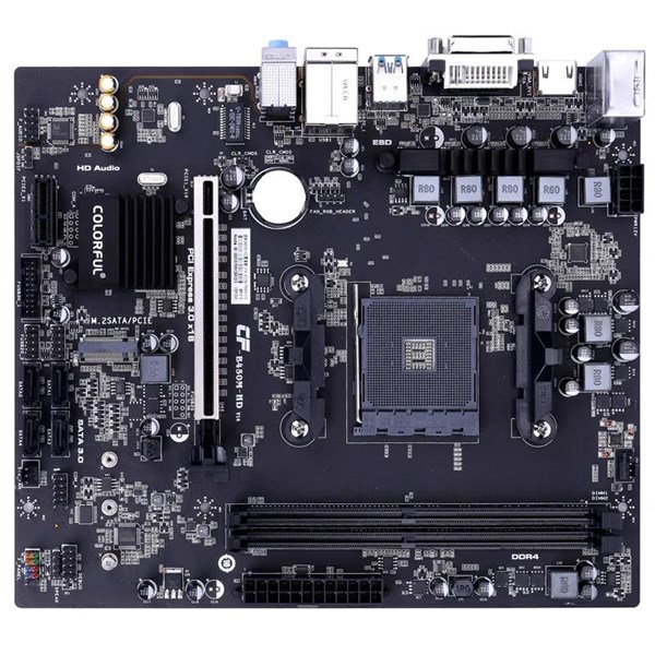 COLORFUL BATTLE-AX B450M-HD V14 DDR4 HDMI-DVI PCIE 3.0 AM4 mATX