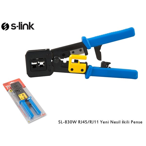 S-LINK SL-830W 8P8C/RJ-45, 6P4C/RJ11 Kablo Sıkma Pensesi Yeni Nesil