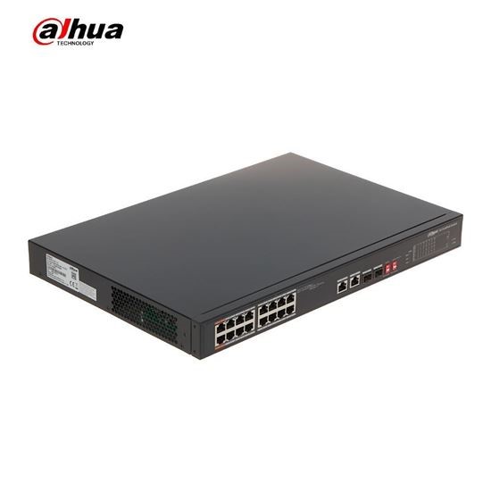 DAHUA 16port 135w FULL PoE PFS3218-16ET-135 10/100 2X UPLINK-2X SFP Yönetilemez Switch