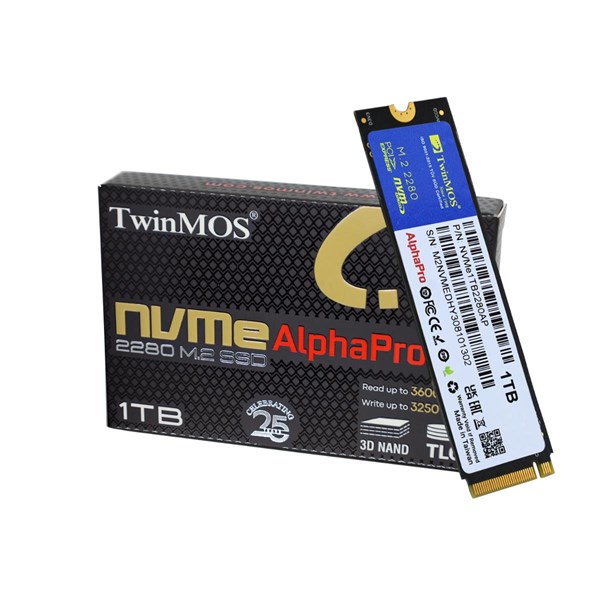 TWINMOS 1TB NVMe1TB2280AP 7500- 6800MB/s M2 PCIe NVMe Gen4 Disk 
