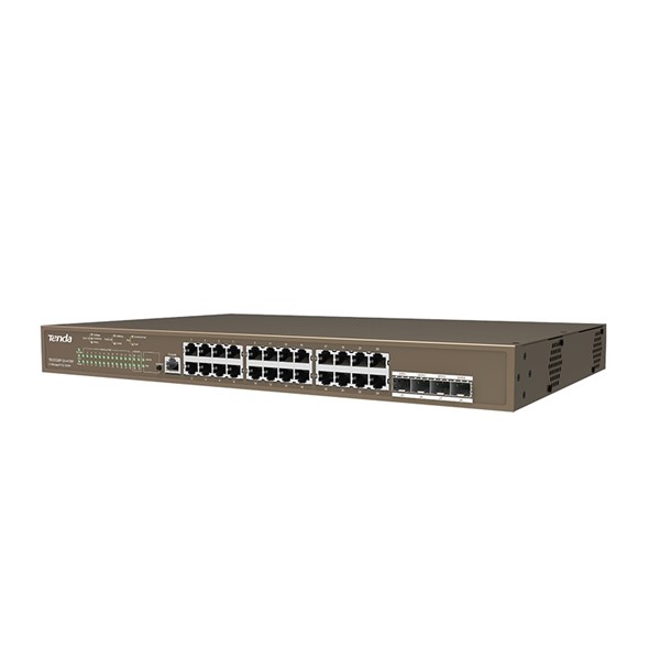 TENDA 24port 410W FULL PoE TEG5328P-24-410W GIGABIT 4X SFP Yönetilebilir Switch RackMount