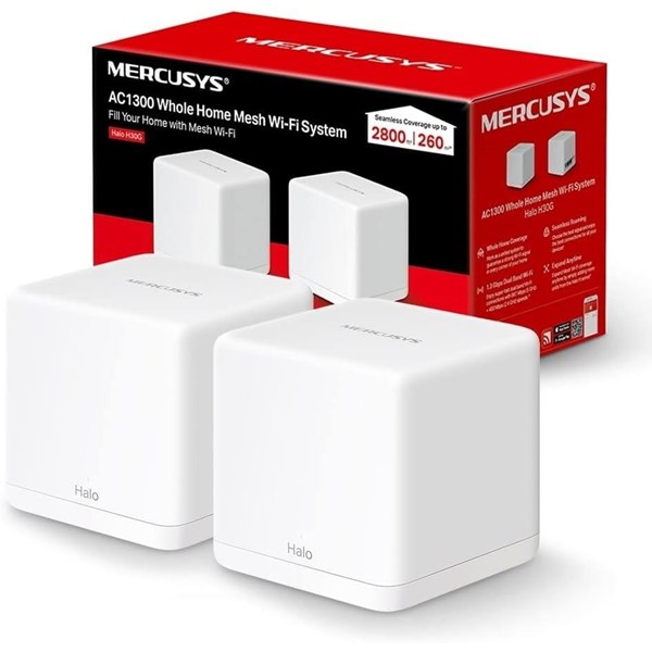 MERCUSYS HALO H80X-2P AX3000 Tüm Ev Mesh Wi-Fi 6 Router 2-li paket