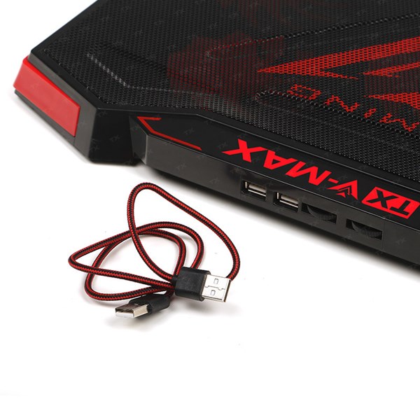 TX V-MAX TXACNBVMAX 5-Fanlı Analog Fan Kontrolcülü, Notebook Soğutucu ve Stand
