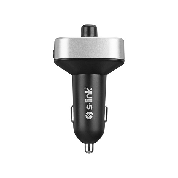 S-link SL-BT401 RGB Bluetooth V5.0 Led Ekran Tf Kart 64GMax Çift USB QC3.05V/2.4A Hızlı Şarjlı Fm Transmitter