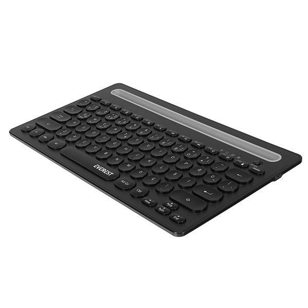 Everest KB-BT84 Siyah/Gri Bluetooth Ultra İnceŞarjlı Q Mac/Win/Android/Ios Uyumlu Kablosuz klavye