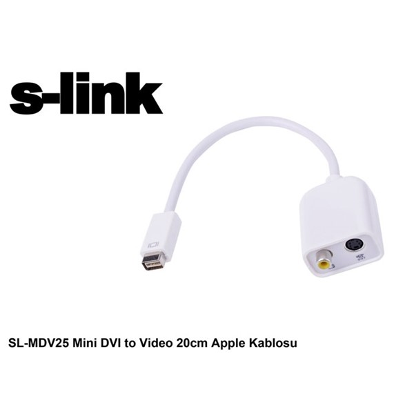 S-link SL-MDV25 Mini DVI to Video 20cm Apple Kablosu
