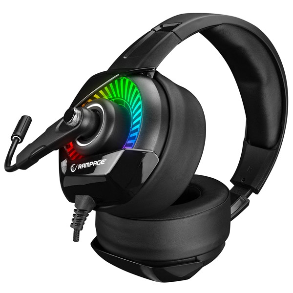 Rampage RM-K66 TYPHOON Siyah USB 7.1 Version RGB Ledli Gaming Oyuncu Mikrofonlu Kulaklık