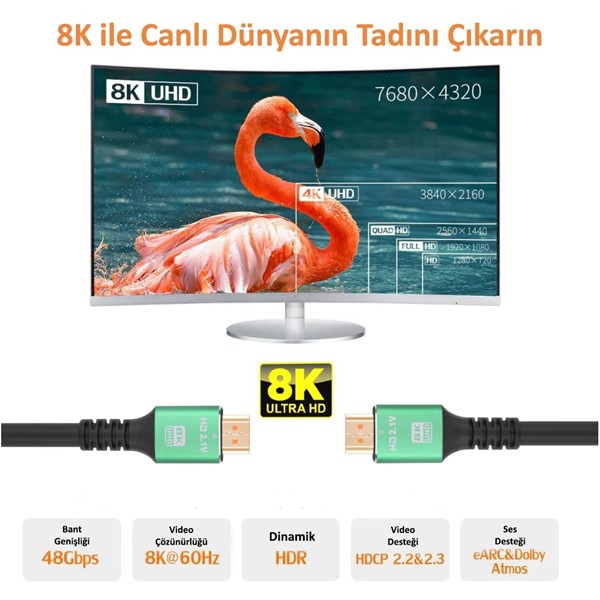 CODEGEN CPS8K50 5metre HDMI Görüntü Kablosu 8K