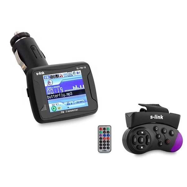 S-LINK SL-FM18 2GB USB,SD Kumandalı MP3,MP4 Transmitter