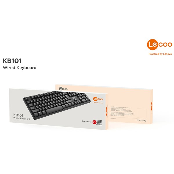 LENOVO LECOO KB101 USB Q Trk Siyah Standart Klavye