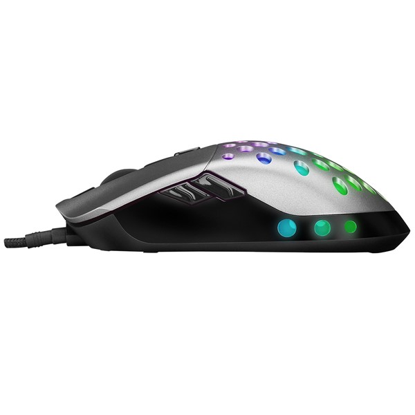 Rampage SMX-R66 ROCKET Ultra Hafif Gümüş RGB Ledli 12000dpi Gaming Oyuncu Mouse
