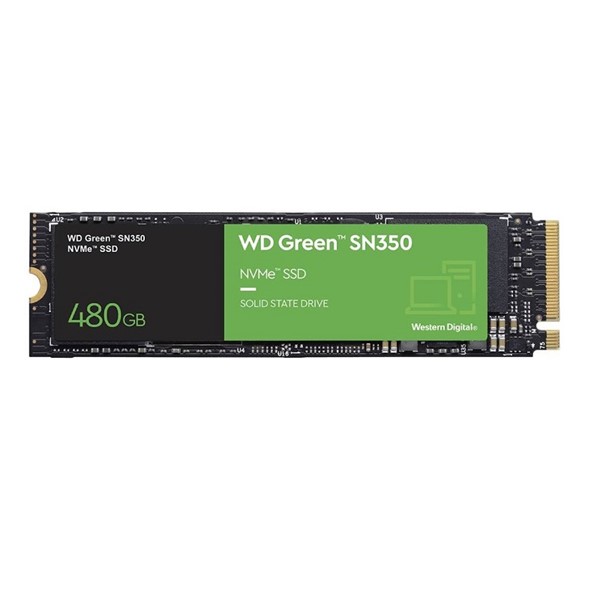 WD 480GB GREEN SN350 WDS480G2G0C 2400- 1650MB/s M2 PCIe NVMe Gen3 Disk