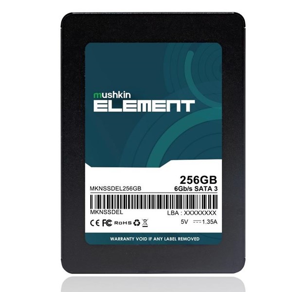 MUSHKIN 256GB ELEMENT MKNSSDEL256GB 500- 420MB/s SSD SATA-3 Disk