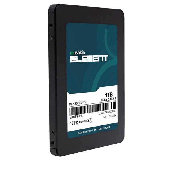 MUSHKIN 1TB ELEMENT MKNSSDEL1TB 500- 450MB/s SSD SATA-3 Disk