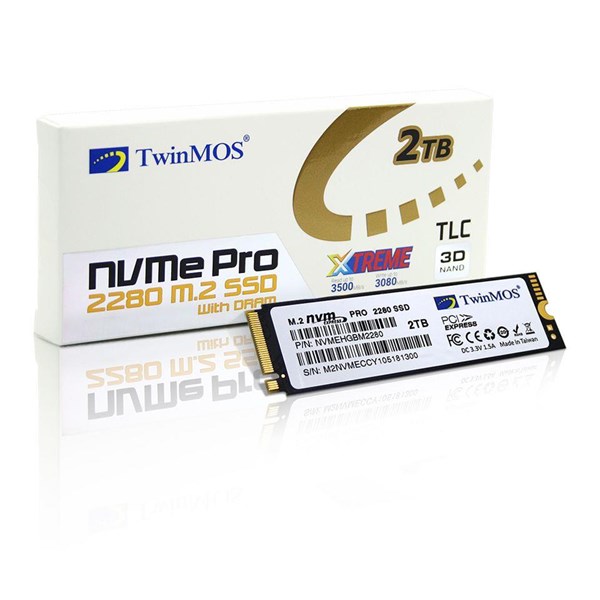TWINMOS 2TB NVMe2TB2280AP 3500- 3080MB/s M2 PCIe NVMe Gen3 Disk