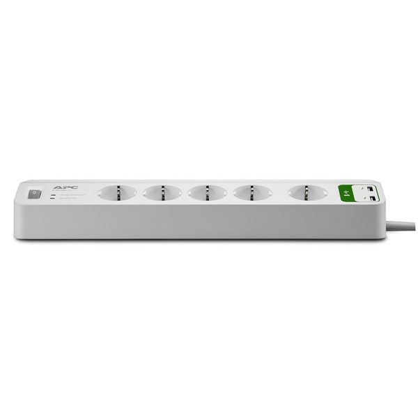 SCHNEIDER 5-li PM5U-GR Akım Koruma Prizi Beyaz 2x USB