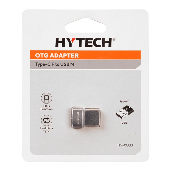 Hytech HY-XO33 Siyah Type C F to USB M Metal Gövdeli OTG Çevirici