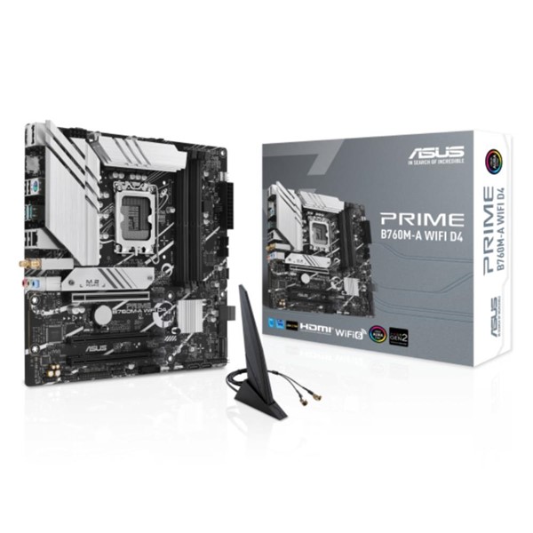ASUS PRIME B760M-A WIFI DDR4 HDMI DP PCIe 16X v4.0 1700p mATX