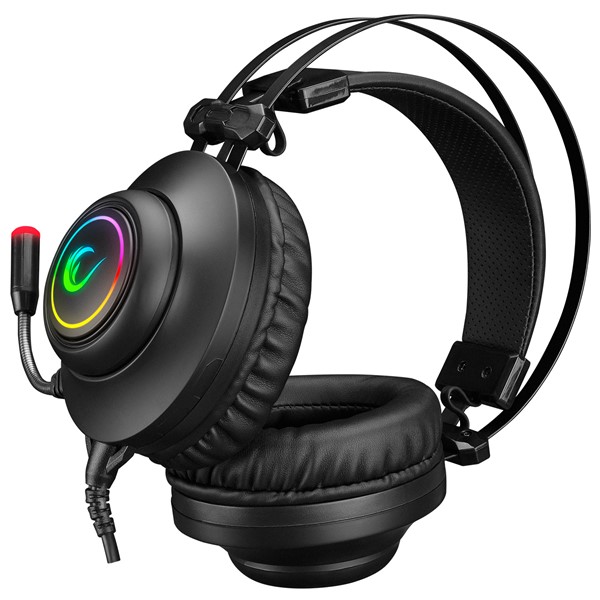 Rampage RM-K1 PULSAR Siyah Usb 7.1 SurroundTitreşim RGB Işık Efektli Gaming Oyuncu Mikrofonlu Kulaklık