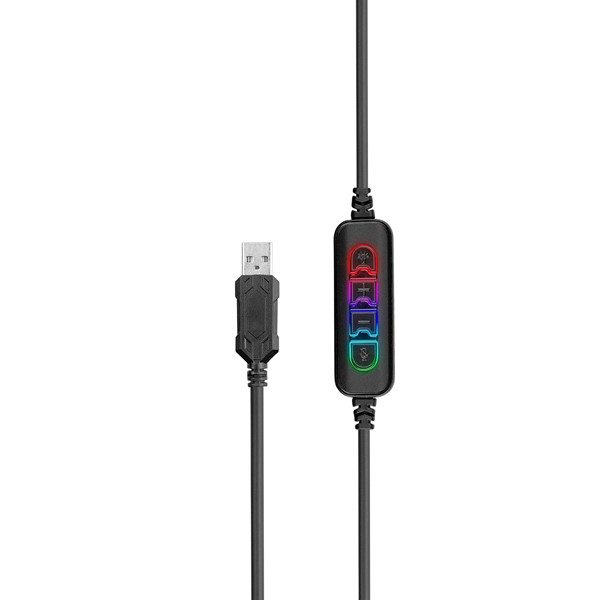 Rampage PHANTOM X1 Siyah USB 7.1 Surround RGB Işık Efektli Gaming Mikrofon  Kulaklık