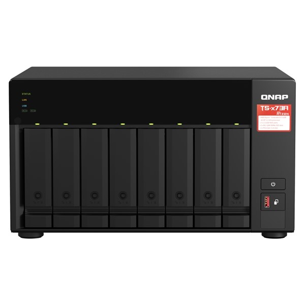 QNAP TS-873A-8GB RYZEN V1500B 8 GB RAM- 8-diskli Nas Server Disksiz