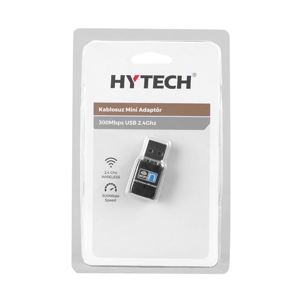 Hytech HY-300N N300 2.4GHz 2dBi Dahili Antenli Usb Kablosuz Mini Adaptör