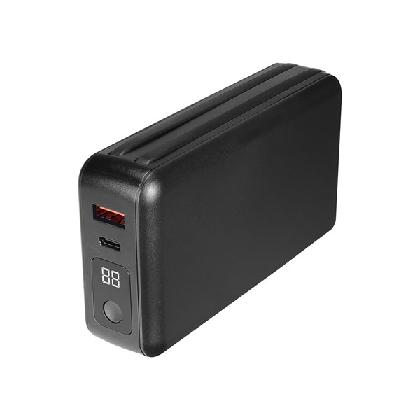 S-link G225 20000mAh LightningType-C Kablolu Powerbank Siyah PD22.5W LCD AC Prizli Taşınabilir Pil Şarj Cihazı