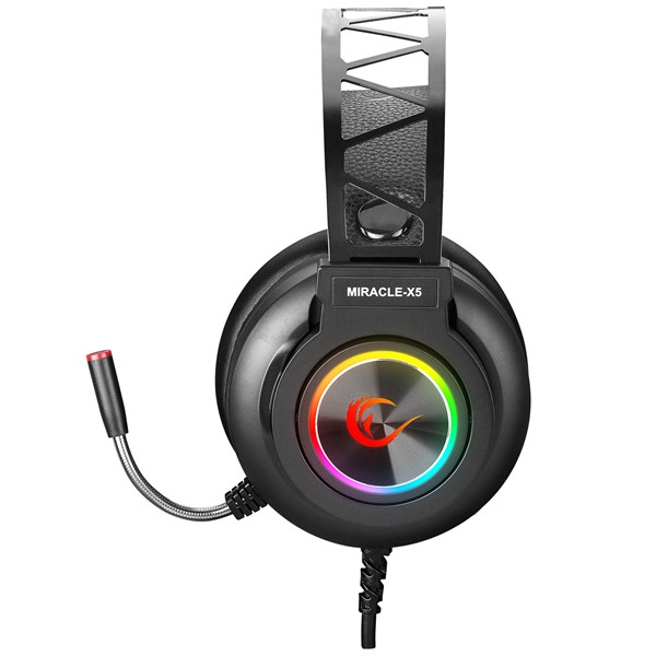 Rampage Miracle-X5 Siyah RGB Led 7.1 Surround Sound System Mikrofonlu Oyuncu Kulaklığı