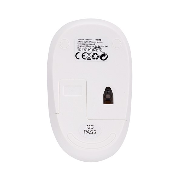 Everest SMW-666 Usb Beyaz 2.4Ghz Optik Kablosuz Mouse