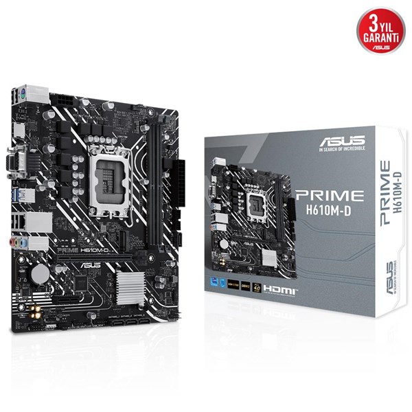 ASUS PRIME H610M-D DDR5 HDMI SERIAL PORT PCIE 4.0 1700p mATX