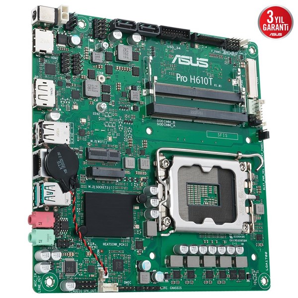 ASUS PRO H610T-CSM DDR5 HDMI-DP PCIE 4.0 1700p mATX KURUMSAL ANAKART