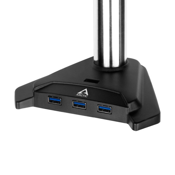 ARCTIC Z1-3D Gen 3 AR-AEMNT00059A Amortisörlü USB3.2 Gen 1 HUBlı Tekli Masa Monte LCD Monitör ve TV Kolu 13 - 34 veya 34  Ultrawide Monitör  Destekli