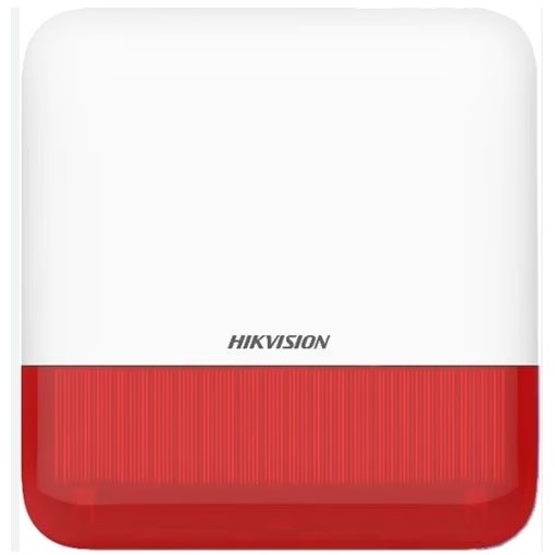 HIKVISION DS-PS1-E-WE Harici Kablosuz Siren Kırmızı